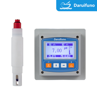 Online PH / ORP-zender met RS485 Twee relais 0/4 ~ 20mA Uitgang voor rioolwater of drinkwater