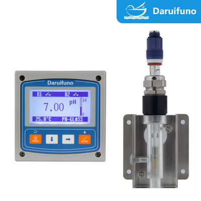 Online PH / ORP-zender met RS485 Twee relais 0/4 ~ 20mA Uitgang voor rioolwater of drinkwater