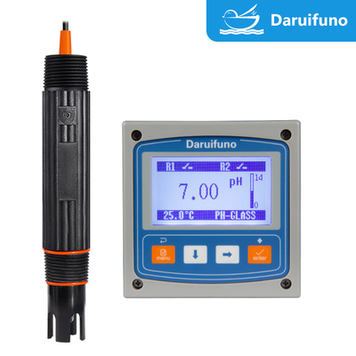 Online PH / ORP-zender met RS485 Twee relais 0/4 ~ 20mA Uitgang voor rioolwater of drinkwater