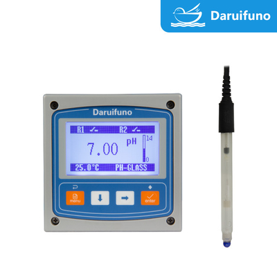 Online PH / ORP-zender met RS485 Twee relais 0/4 ~ 20mA Uitgang voor rioolwater of drinkwater
