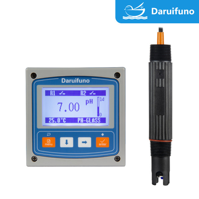 Online PH / ORP-zender met RS485 Twee relais 0/4 ~ 20mA Uitgang voor rioolwater of drinkwater