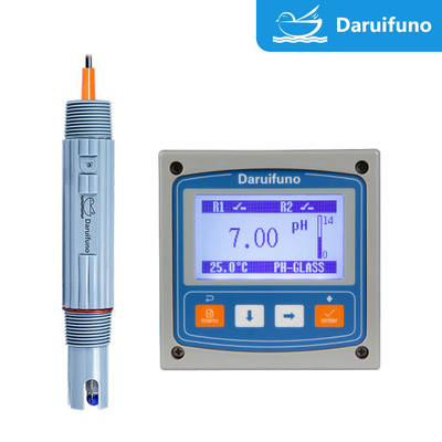 Online PH / ORP-zender met RS485 Twee relais 0/4 ~ 20mA Uitgang voor rioolwater of drinkwater